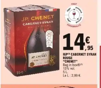 E.Leclerc IGP Cabernet Syrah Rouge "Chenet" offre