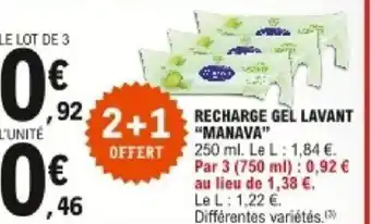 E.Leclerc Recharge Gel Lavant "Manava" offre