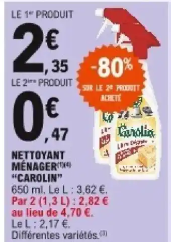 E.Leclerc Nettoyant Ménager "Carolin" offre