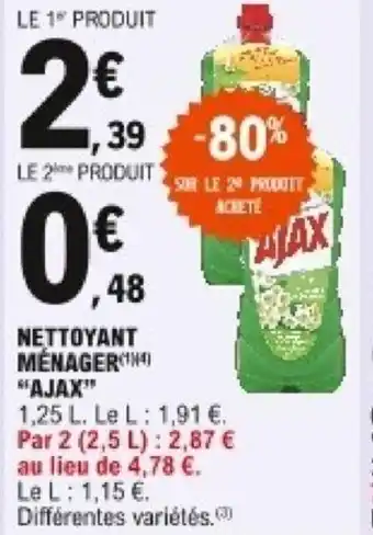 E.Leclerc Nettoyant Ménager "Ajax" offre