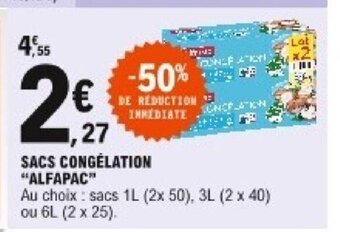 E.Leclerc Sacs Congélation "Alfapac' offre