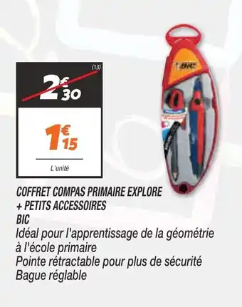 Netto BIC coffret compas primaire explore + petits accessoires offre