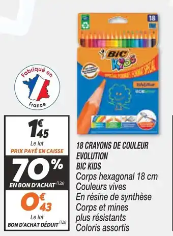Netto BIC KIDS 18 crayons de couleur evolution offre