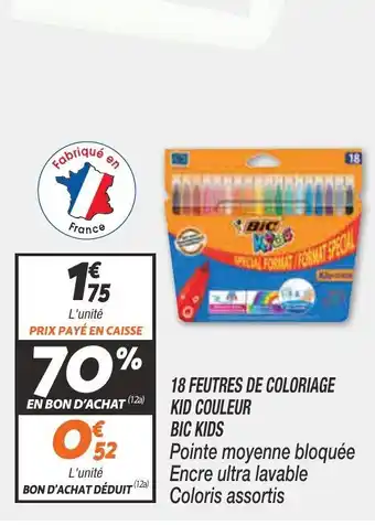 Netto BIC KIDS 18 feutres de coloriage kid couleur offre