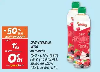 Netto NETTO sirop grenaidne offre