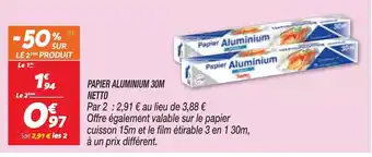 Netto NETTO papier aluminium 30M offre
