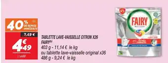 Netto FAIRY tablette lave-vaisselle citron X26 offre