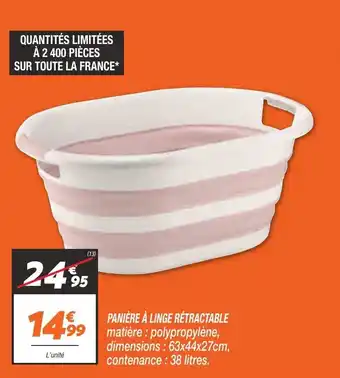 Panière à linge rétractable