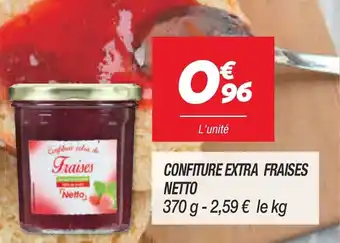 Netto NETTO confiture extra fraises offre
