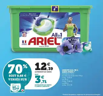 Super U ARIEL lessive all-in-1 ariel pods offre