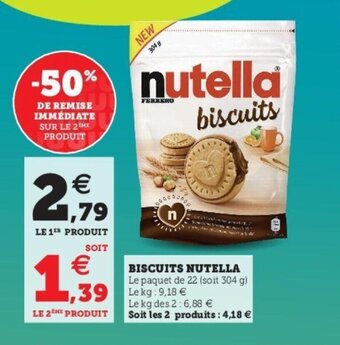 Super U NUTELLA biscuits offre
