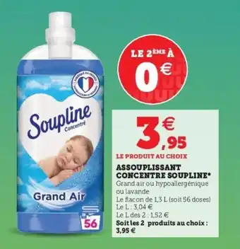 Super U SOUPLINE assouplissant concentre offre