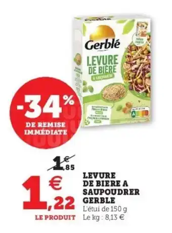 Super U GERBLE levure de biere a saupoudrer offre