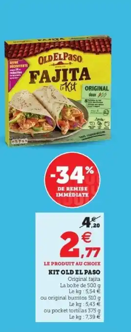 Super U OLD EL PASO kit offre