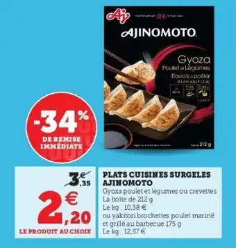 AJINOMOTO plats cuisines surgeles