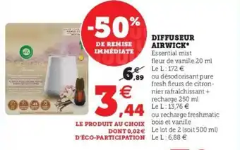 Super U Diffuseur airwick offre