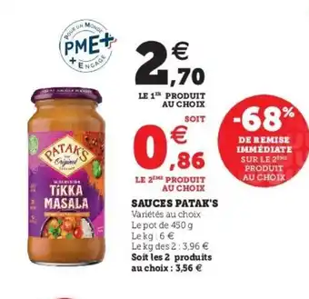 Super U PATAK'S sauces offre