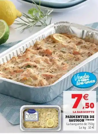 Super U Parmentier de saumon offre