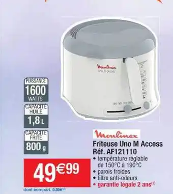 Cora x Carrefour Friteuse uno l access moulinex offre