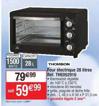 Cora x Carrefour Four électrique 28 litres thomson offre