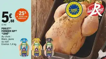 E.Leclerc "LOUÉ" poulet fermier IGP offre