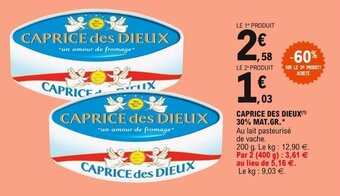 E.Leclerc Caprice des dieux 30% mat. gr. offre