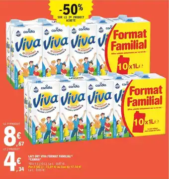 "CANDIA" lait UHT viva format familial