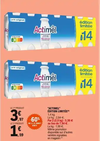 E.Leclerc "ACTIMEL" édition limitée offre