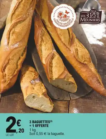 E.Leclerc 3 baguettes + 1 offerte offre