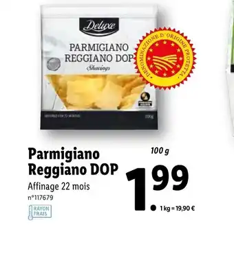 Lidl Parmigiano reggiano Dop offre