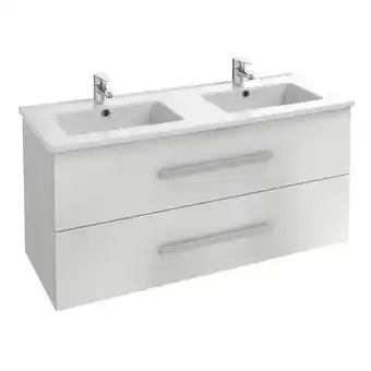 Leroy Merlin Meuble vasque ola up pour salle de bain, 2 tiroirs, blanc, 118,5 offre