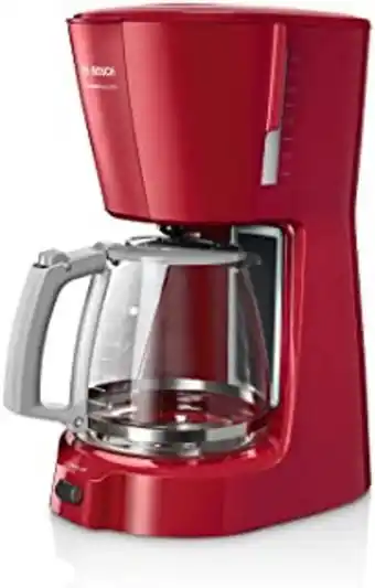 Amazon Bosch tka3a034 cafetière filtre 1100 w, 1,25 l, gris/rouge offre