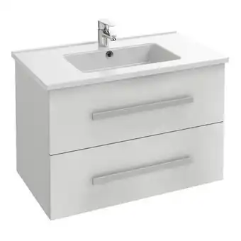 Meuble vasque ola up pour salle de bain, 2 tiroirs, blanc, 78,5