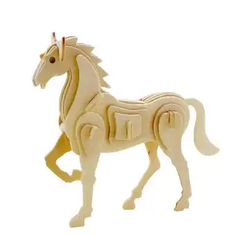 PicWicToys Puzzle 3d - cheval - bois offre