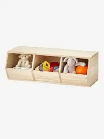 Vertbaudet Meuble 3 bacs toys - bois offre
