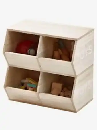 Vertbaudet Meuble 4 bacs toys - bois offre