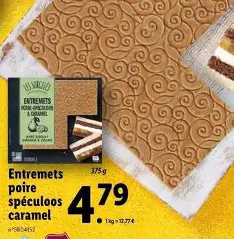 Lidl Entremets poire spéculoos caramel offre