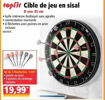 Norma Cible De Jeu En Sisal offre