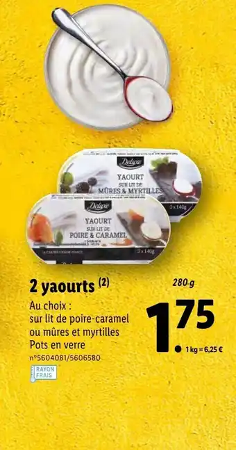 Lidl 2 yaourts offre