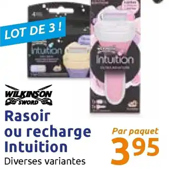 Action Rasoir Ou Recharge Intuition offre