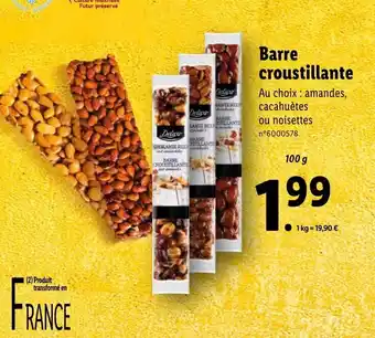 Lidl Barre croustillante offre