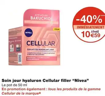 Monoprix Nivea soin jour hyaluron cellular filler offre