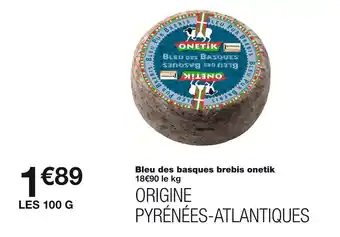 Monoprix Onetik bleu des basques brebis offre
