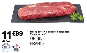 Monoprix Basse côte à griller en caissette offre