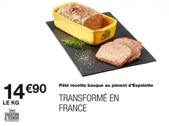 Monoprix Pâté recette basque au piment d’espelette offre