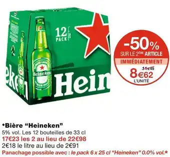 Monoprix Heineken bière offre