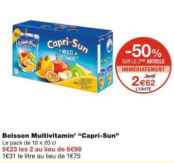 Monoprix Capri-sun boisson multivitamin offre