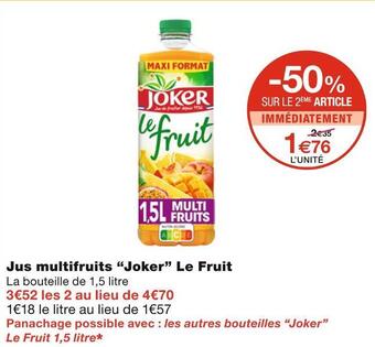 Monoprix Joker jus multifruits le fruit offre