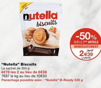 Monoprix Nutella biscuits offre