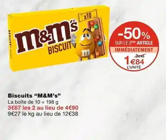 Monoprix M&m’s biscuits offre